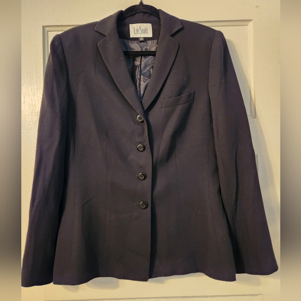Le Suit Women's Black Blazer / Jacket Size‎ 12, Multi Button, Career, Office EUC